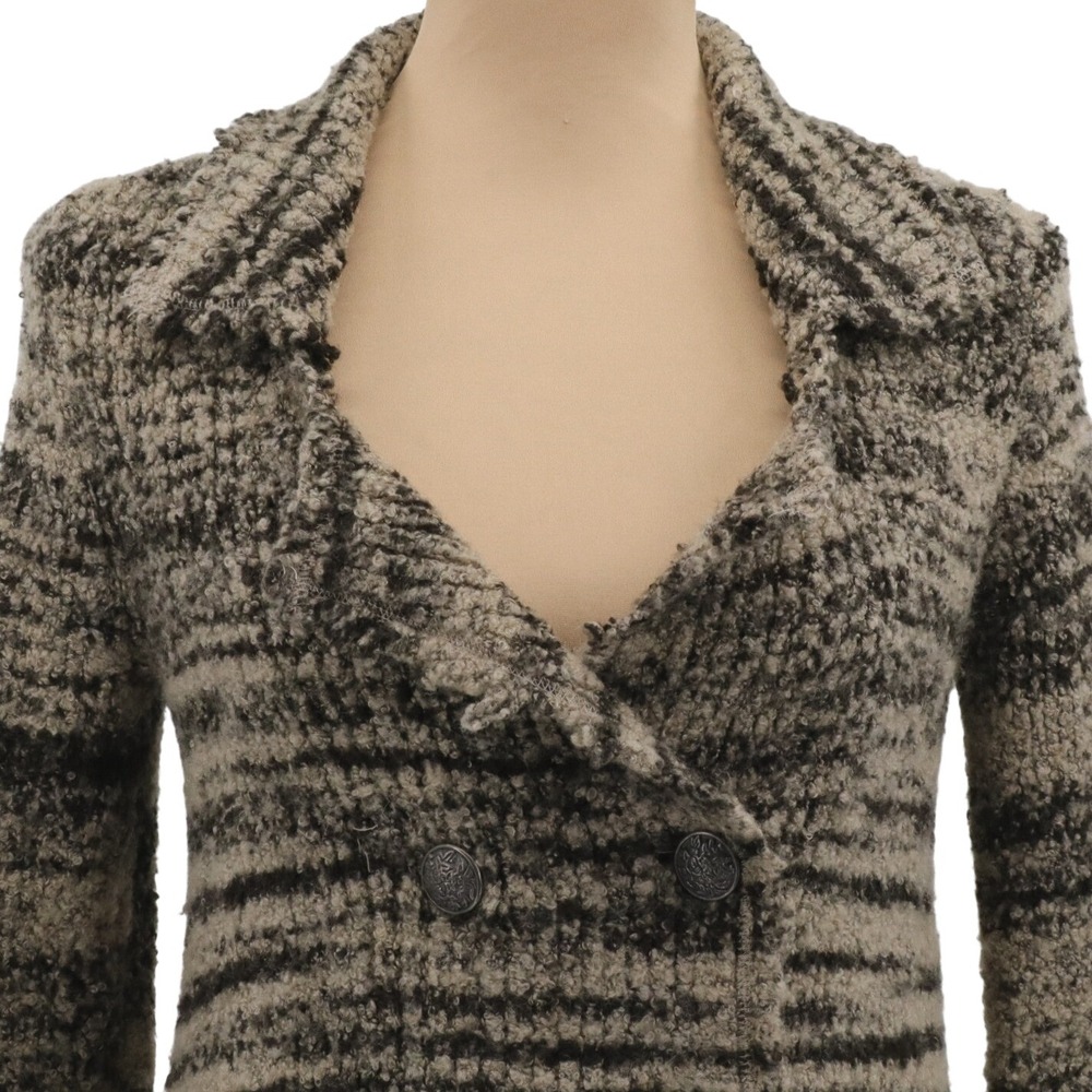 Free People Boucle Double Breasted Knit Cardigan Jacket Size Small - Picture 4 of 10